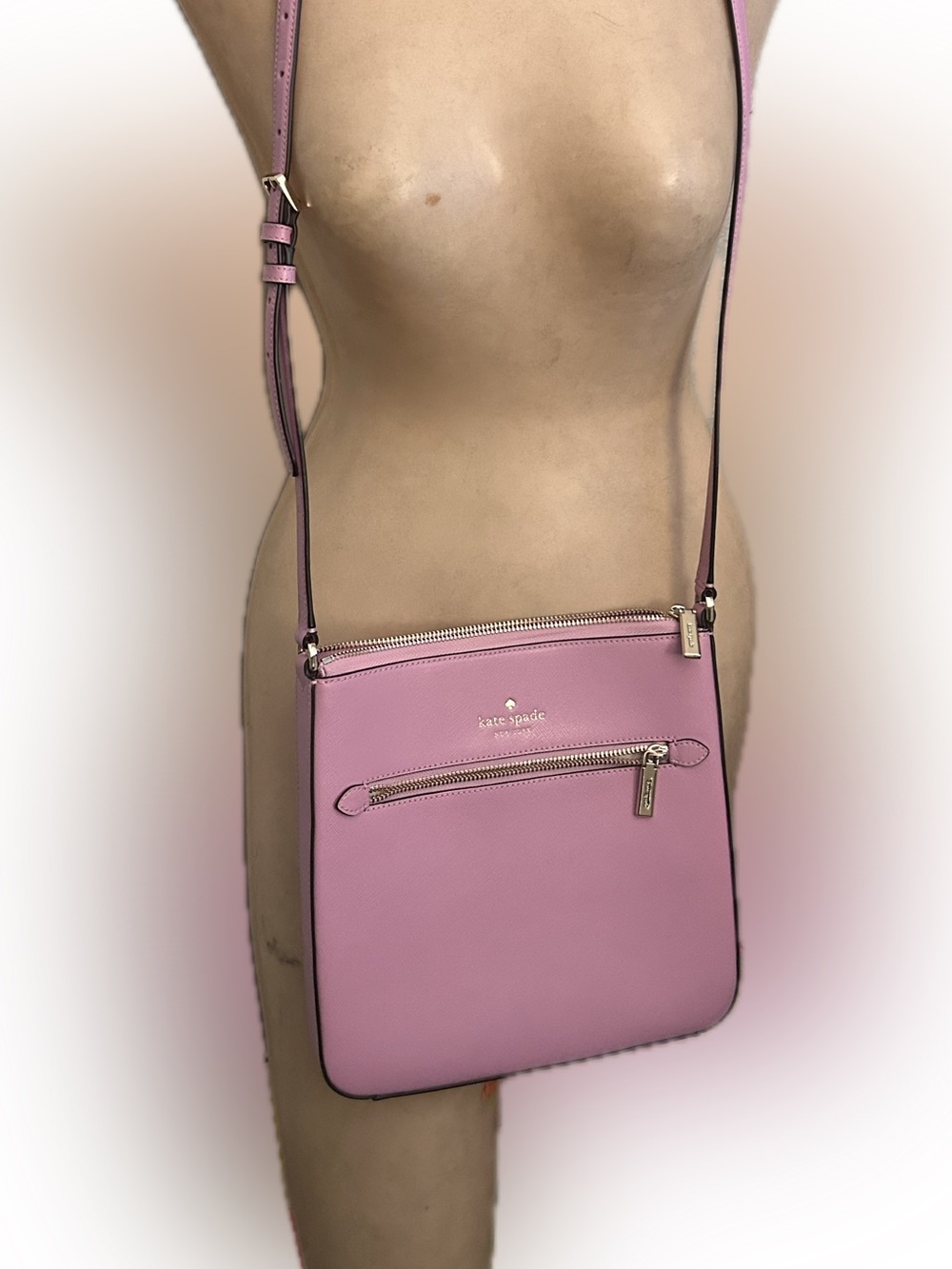 kate spade Pink Leather Crossbody with Gold Hardware